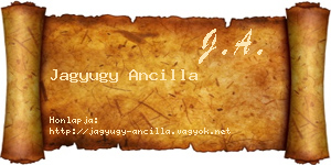 Jagyugy Ancilla névjegykártya